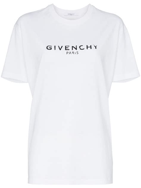 givenchy white t shirt farfetch|givenchy signature t shirt.